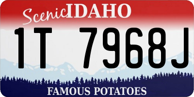 ID license plate 1T7968J