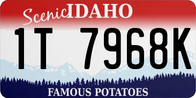 ID license plate 1T7968K