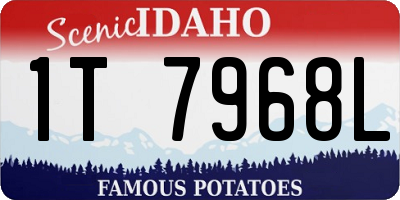 ID license plate 1T7968L