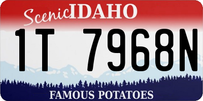 ID license plate 1T7968N