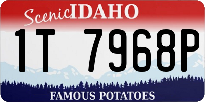 ID license plate 1T7968P