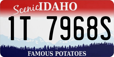 ID license plate 1T7968S