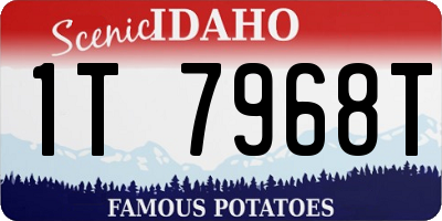 ID license plate 1T7968T
