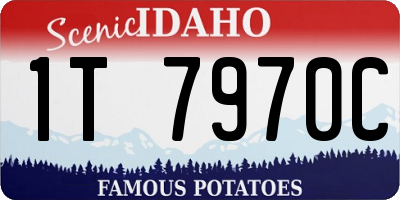 ID license plate 1T7970C