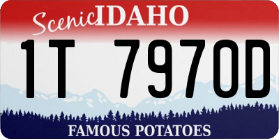 ID license plate 1T7970D