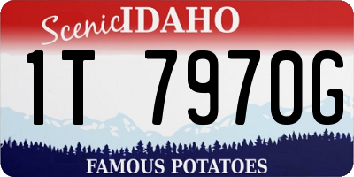 ID license plate 1T7970G
