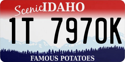ID license plate 1T7970K