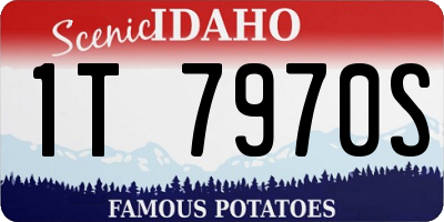 ID license plate 1T7970S