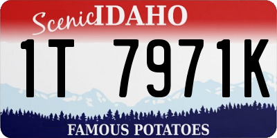 ID license plate 1T7971K