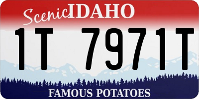 ID license plate 1T7971T
