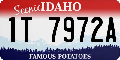 ID license plate 1T7972A