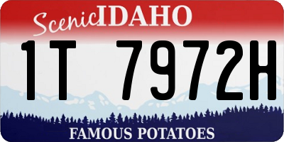 ID license plate 1T7972H