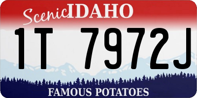 ID license plate 1T7972J