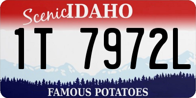ID license plate 1T7972L