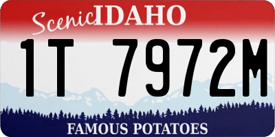 ID license plate 1T7972M