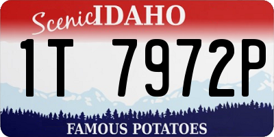 ID license plate 1T7972P