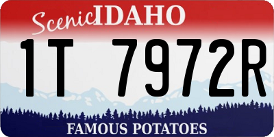 ID license plate 1T7972R