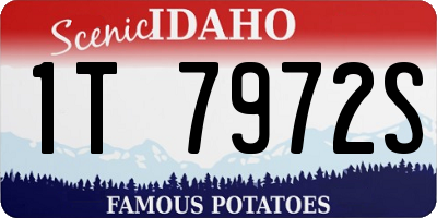 ID license plate 1T7972S