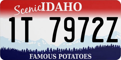 ID license plate 1T7972Z