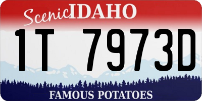 ID license plate 1T7973D