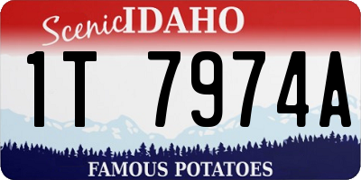 ID license plate 1T7974A