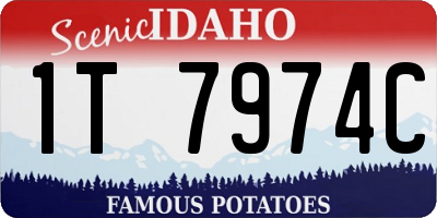 ID license plate 1T7974C