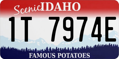 ID license plate 1T7974E