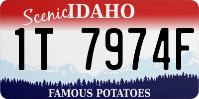 ID license plate 1T7974F