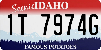 ID license plate 1T7974G