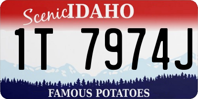ID license plate 1T7974J