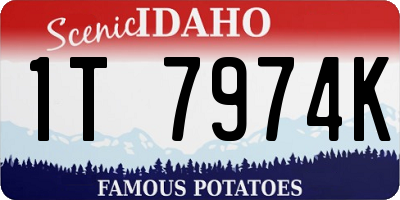 ID license plate 1T7974K