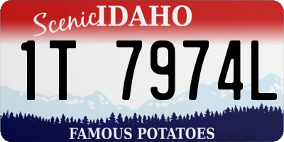 ID license plate 1T7974L
