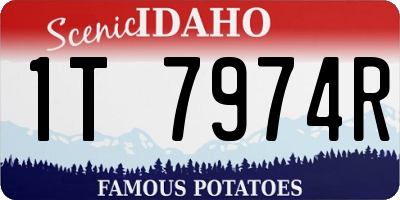 ID license plate 1T7974R