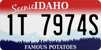ID license plate 1T7974S