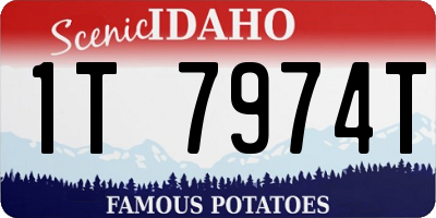 ID license plate 1T7974T
