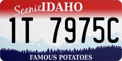 ID license plate 1T7975C