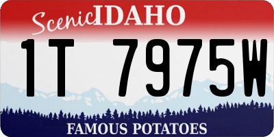 ID license plate 1T7975W