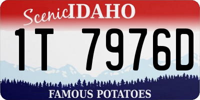 ID license plate 1T7976D