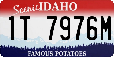 ID license plate 1T7976M