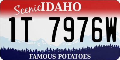 ID license plate 1T7976W