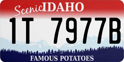 ID license plate 1T7977B