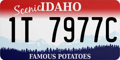 ID license plate 1T7977C