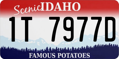 ID license plate 1T7977D