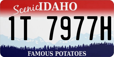 ID license plate 1T7977H