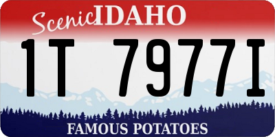 ID license plate 1T7977I