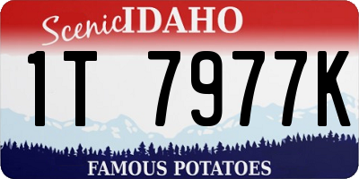 ID license plate 1T7977K