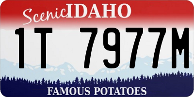ID license plate 1T7977M