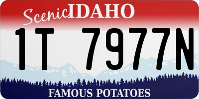 ID license plate 1T7977N