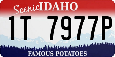 ID license plate 1T7977P