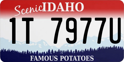 ID license plate 1T7977U